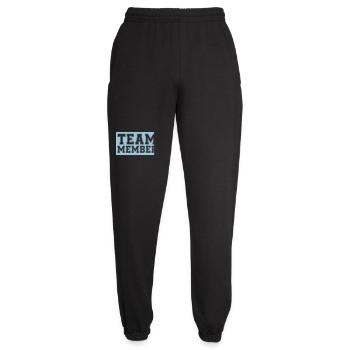 Team Member Typography Badge - Unisex Jogginghose - Schwarz - Vorne - AI Model Female 172 light (172cm)