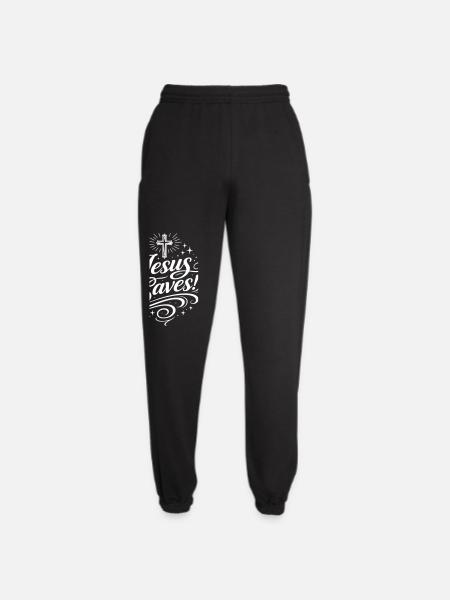Jesus Rettet Kreuz Christlich - Unisex Jogginghose - Schwarz