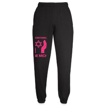 Antisemitismus – Ohne Mich! - Unisex Jogginghose - Schwarz - Vorne - AI Model Female 172 light (172cm)