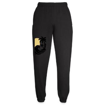 Équipe du Beach Volley-ball du Palm Tree Beach Sports Club - Pantalon de jogging unisexe - noir - Devant - AI Model Female 172 light (172cm)