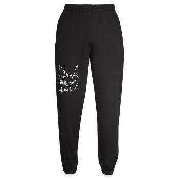 Scottish Terrier "Black Edition" - Unisex Jogginghose - Schwarz - Vorne - AI Model Female 172 light (172cm)