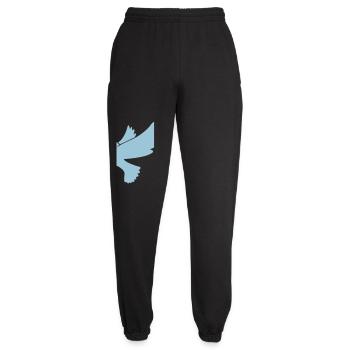 Friedenstaube in Hellblau - Unisex Jogginghose - Schwarz - Vorne - AI Model Female 172 light (172cm)