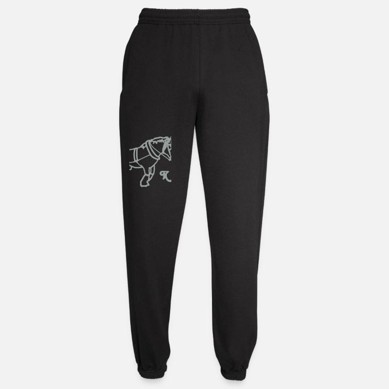 kaltblutziehtsilhouette - Unisex Jogginghose - Schwarz