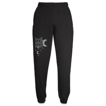 Wicca Moon Wolf - Customizable Color - Unisex Joggers - black - Front - AI Model Female 172 light (172cm)