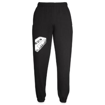 Cassette Oblique Retro – Music Mixtape Design - Pantalon de jogging unisexe - noir - Devant - AI Model Female 172 light (172cm)