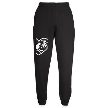 Herz, Berge und Snowboarder - Unisex Jogginghose - Schwarz - Vorne - AI Model Female 172 light (172cm)