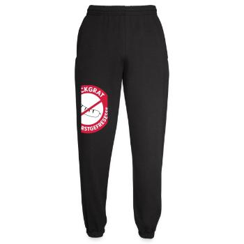 Rückgrat statt Wurstgefresse! WUNSCHFARBEN Wurst2 - Unisex Jogginghose - Schwarz - Vorne - AI Model Female 172 light (172cm)