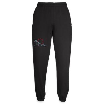 Chaîne de montagnes minimaliste avec soleil levant - Pantalon de jogging unisexe - noir - Devant - AI Model Female 172 light (172cm)