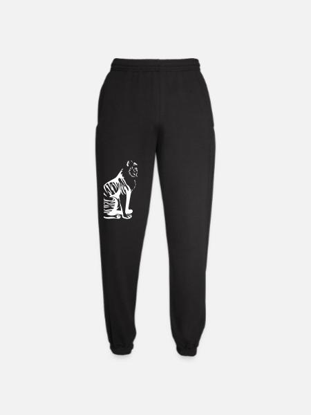 Elegant Tiger Silhouette Design - Unisex Joggers - black
