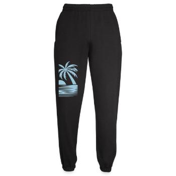 Cocktail am Meer unter Palmen bei Sonnenuntergang - Unisex Jogginghose - Schwarz - Vorne - AI Model Female 172 light (172cm)