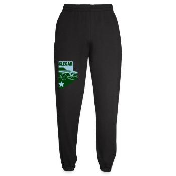 Muscle Car Badge Retro Shield - Unisex Joggers - black - Front - AI Model Female 172 light (172cm)