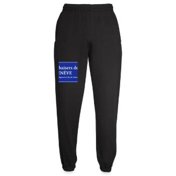 Genfer Strassenschild – Schweizerisches Gedenken - Unisex Jogginghose - Schwarz - Vorne - AI Model Female 172 light (172cm)