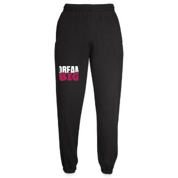 Dream Big Bold Pink Typography - Unisex Joggers - black - Front - AI Model Female 172 light (172cm)