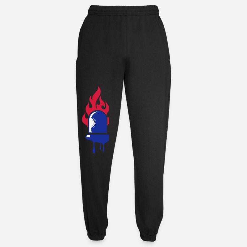 rotating blue beacon light-Fire department - Unisex Joggers - black