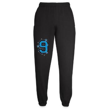The number 9 - Unisex Joggers - black - Front - AI Model Female 172 light (172cm)