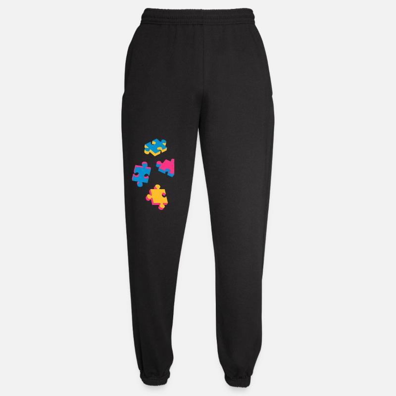 four puzzle pieces - Unisex Joggers - black