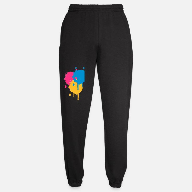 Drei bunte Farbflecken im Graffiti Stil - Unisex Jogginghose - Schwarz