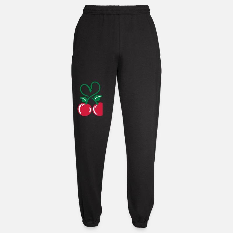 cherry heart - Unisex Joggers - black