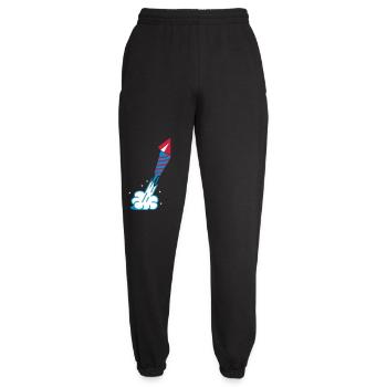 Fireworks rocket launch - Unisex Joggers - black - Front - AI Model Female 172 light (172cm)