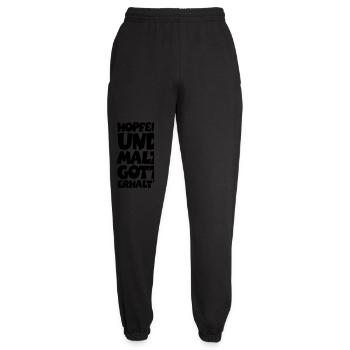 Hopfen und Malz Gott erhalts Bier Spruch - Unisex Jogginghose - Schwarz - Vorne - AI Model Female 172 light (172cm)