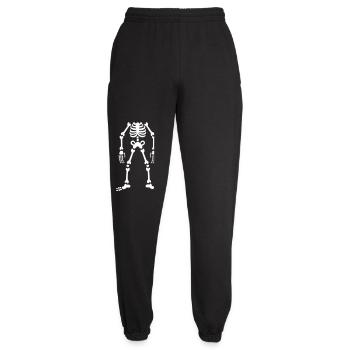Skeleton, cheap Halloween costume, X-Ray, body - Unisex Joggers - black - Front - AI Model Female 172 light (172cm)