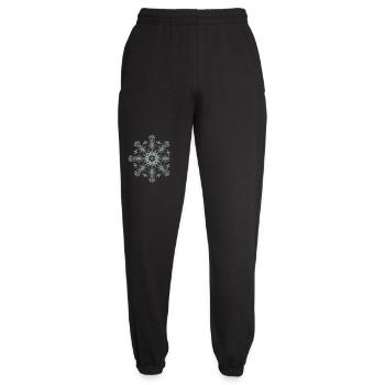 un ornement de flocon de neige - Pantalon de jogging unisexe - noir - Devant - AI Model Female 172 light (172cm)