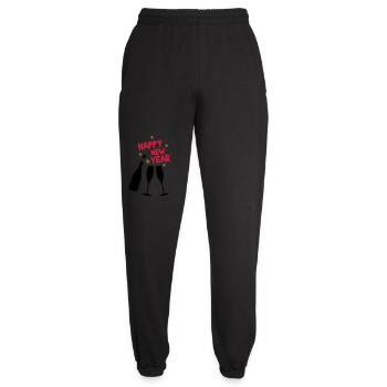 Happy new year - Bonne année - Pantalon de jogging unisexe - noir - Devant - AI Model Female 172 light (172cm)
