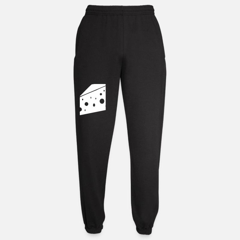 großes Stück Käse mit Löchern - Unisex Jogginghose - Schwarz