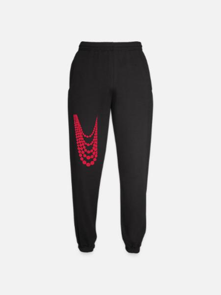 Collier de perles - Pantalon de jogging unisexe - noir
