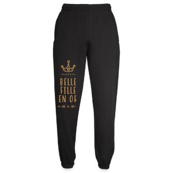Belle Fille - Mariage - Mariée - Famille - Noël - Unisex Joggers - black - Front - AI Model Female 172 light (172cm)