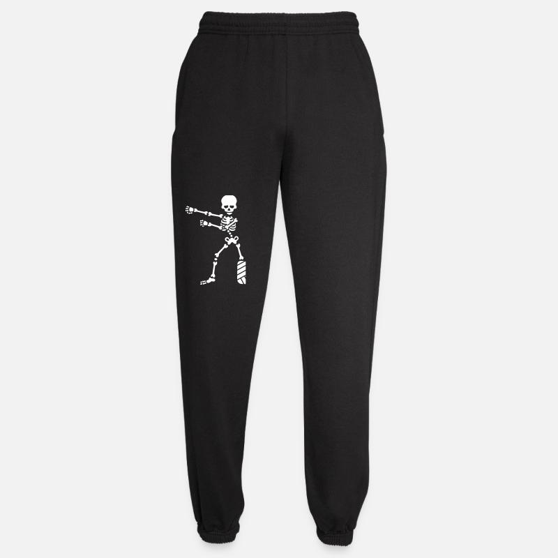 Gebrochenes Bein Gips Skelett floss dance flossing - Unisex Jogginghose - Schwarz