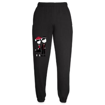 Doux couple de la Forêt-Noire - Bollenhut & Tracht - Pantalon de jogging unisexe - noir - Devant - AI Model Female 172 light (172cm)