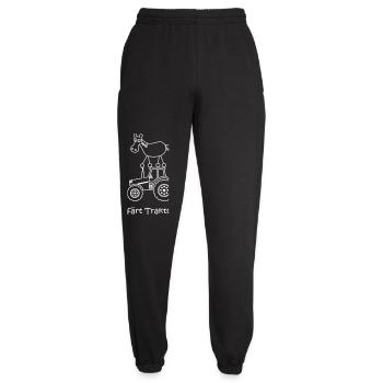 colors tractor, colors, tractor, funny horse - Unisex Joggers - black - Front - AI Model Female 172 light (172cm)