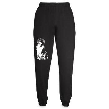 Collie « Black Edition » - Pantalon de jogging unisexe - noir - Devant - AI Model Female 172 light (172cm)