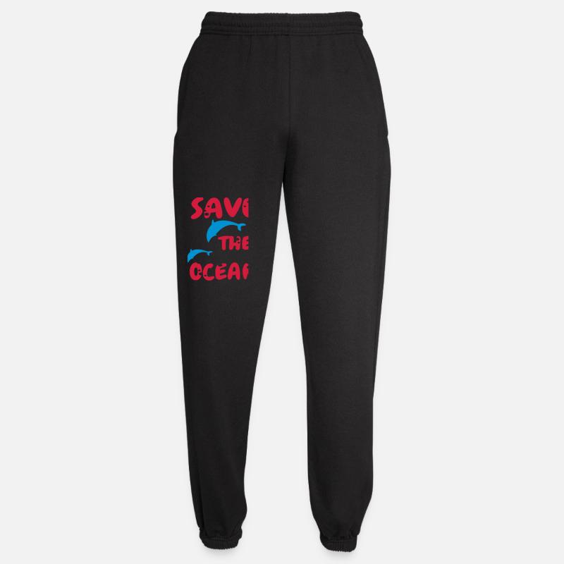 Sauvez l’océan, dauphins - Pantalon de jogging unisexe - noir