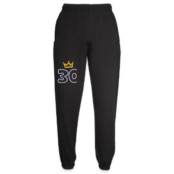 30th birthday Krone 30 years - Unisex Joggers - black - Front - AI Model Female 172 light (172cm)