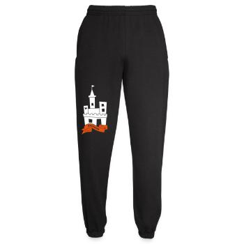 builder castle castle house building homeowner proud - Unisex Joggers - black - Front - AI Model Female 172 light (172cm)