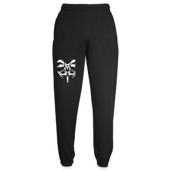 Anonymous Design Gesicht mit A - Unisex Jogginghose - Schwarz - Vorne - AI Model Female 172 light (172cm)