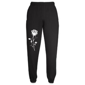 Stylized Rose Urban Style - Unisex Joggers - black - Front - AI Model Female 172 light (172cm)