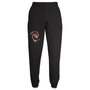 Bunte Farbspirale mit Graffiti-Stil - Unisex Jogginghose - Schwarz - Vorne - AI Model Female 172 light (172cm)