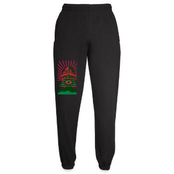 Pyramide Eye Architecture - Unisex Jogginghose - Schwarz - Vorne - AI Model Female 172 light (172cm)