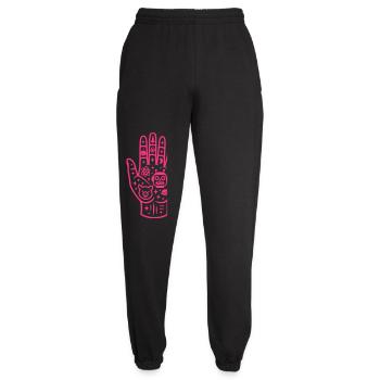 Okkult Hand Pop Art pink - Unisex Jogginghose - Schwarz - Vorne - AI Model Female 172 light (172cm)