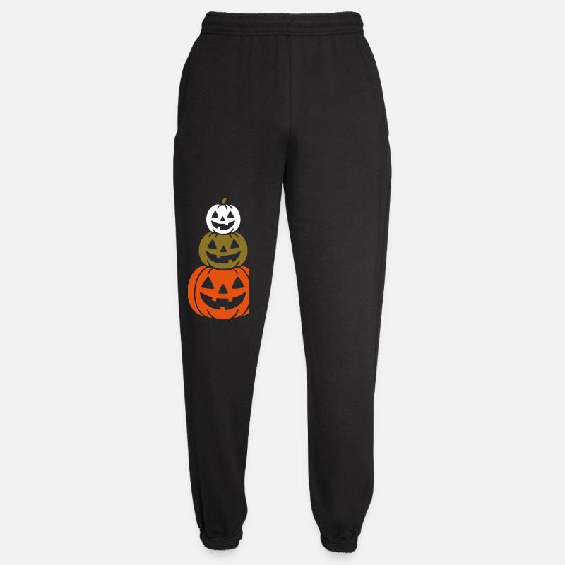 Halloween Kürbislaternen Motiv - Unisex Jogginghose - Schwarz