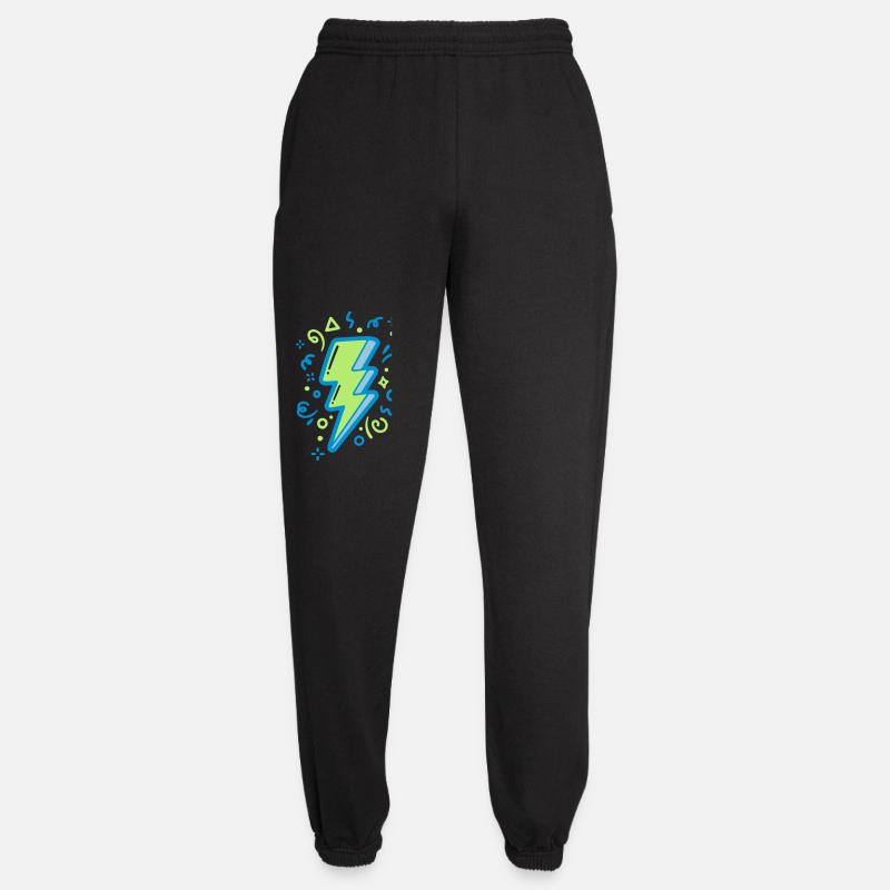 Energiestrahl mit Neonfarben - Unisex Jogginghose - Schwarz