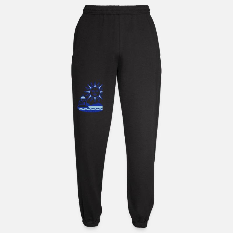 Greece Sun Minimal Art - Unisex Jogginghose - Schwarz