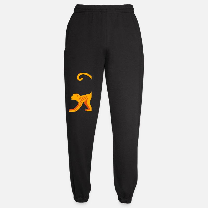 Orangutan Linienlogo - Unisex Jogginghose - Schwarz