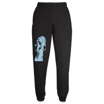 Blaue Silhouette - Unisex Jogginghose - Schwarz - Vorne - AI Model Female 172 light (172cm)