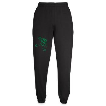 Frog Toad Dancing Funny Silly Naughty Waving Comic - Unisex Joggers - black - Front - AI Model Female 172 light (172cm)
