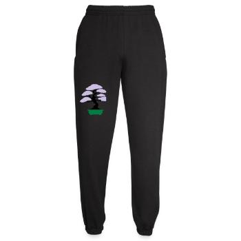 Pink Canopy Bonsai Silhouette - Unisex Joggers - black - Front - AI Model Female 172 light (172cm)