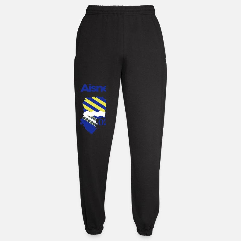 Carte Aisne Bleu Jaune 02 - Pantalon de jogging unisexe - noir